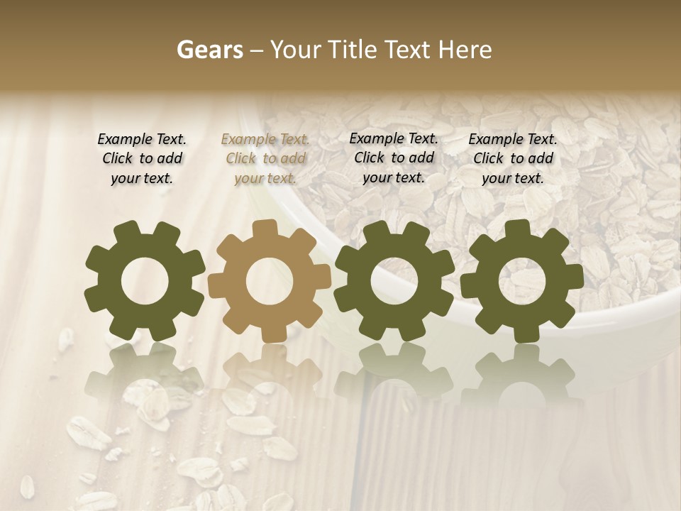 Wooden Dinner Dieting PowerPoint Template