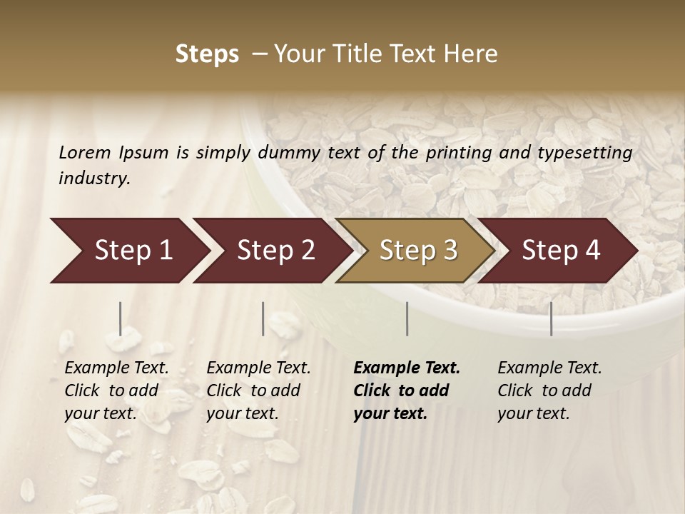 Wooden Dinner Dieting PowerPoint Template