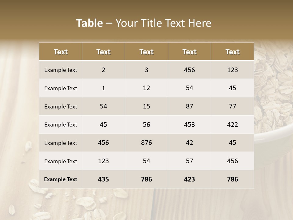 Wooden Dinner Dieting PowerPoint Template