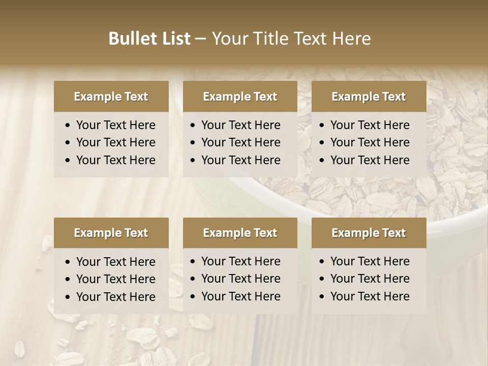 Wooden Dinner Dieting PowerPoint Template