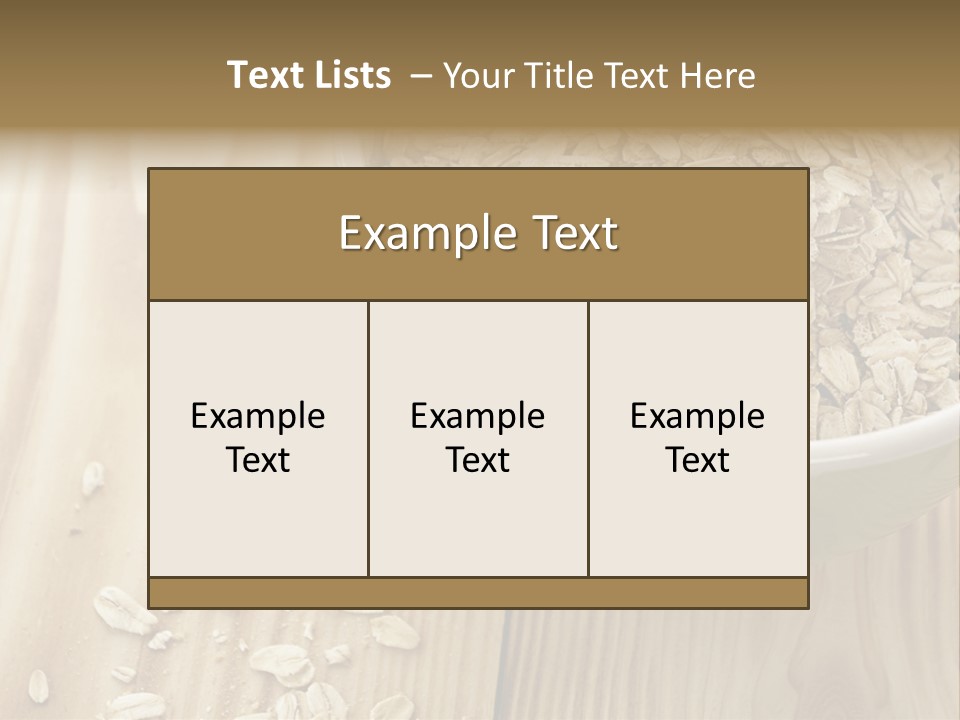 Wooden Dinner Dieting PowerPoint Template