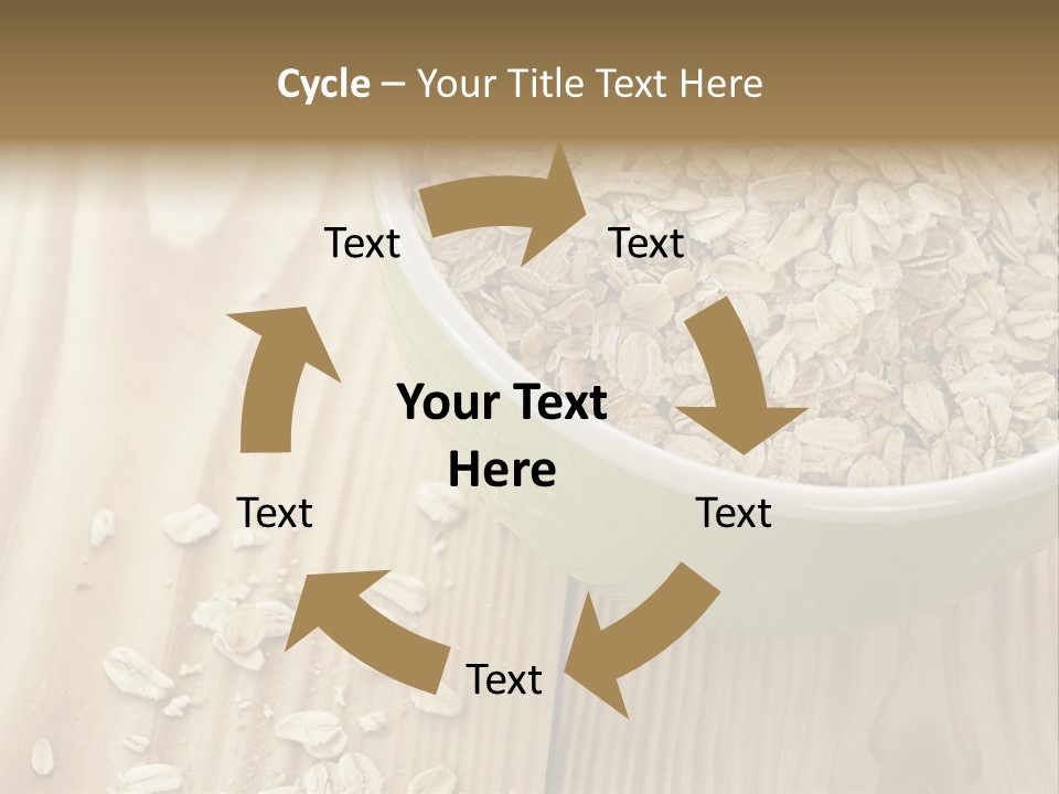 Wooden Dinner Dieting PowerPoint Template