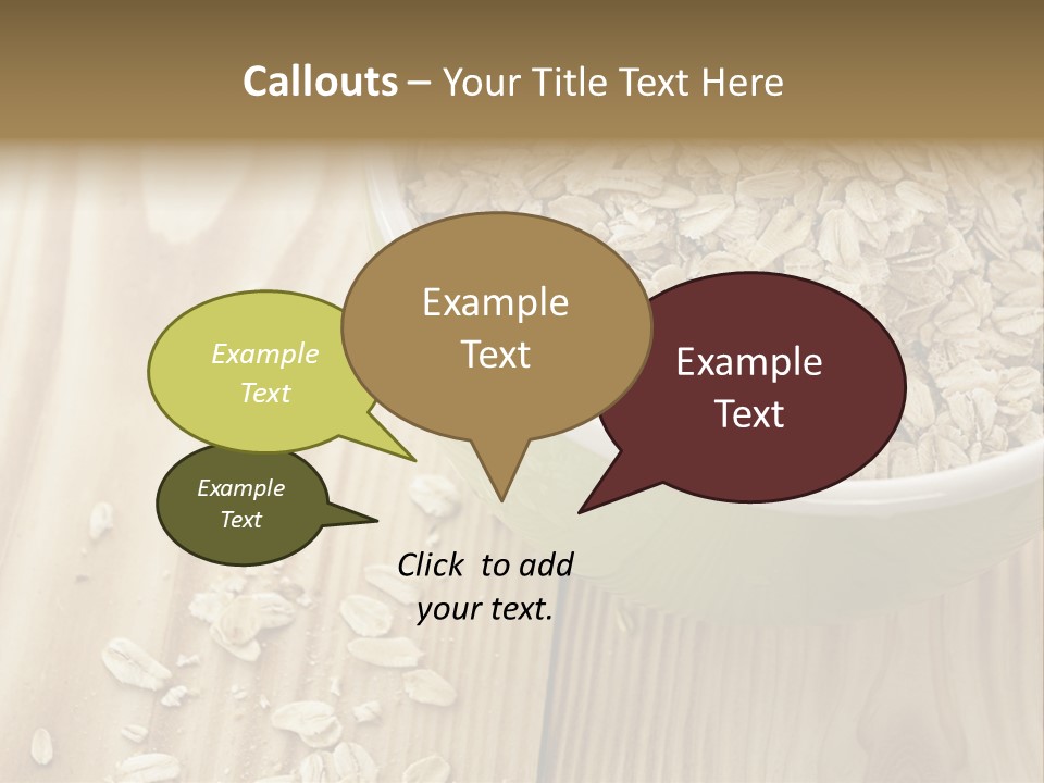Wooden Dinner Dieting PowerPoint Template