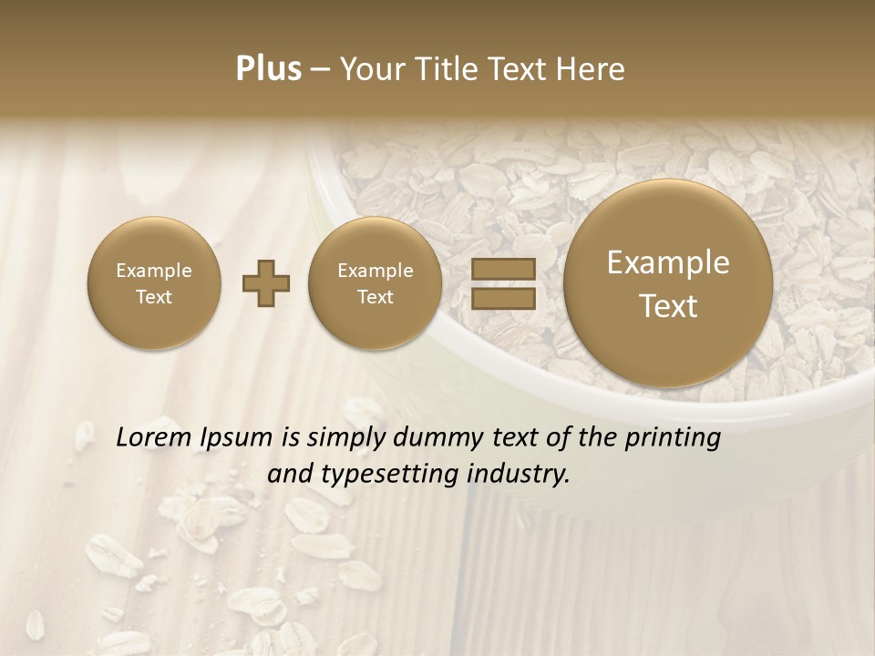 Wooden Dinner Dieting PowerPoint Template