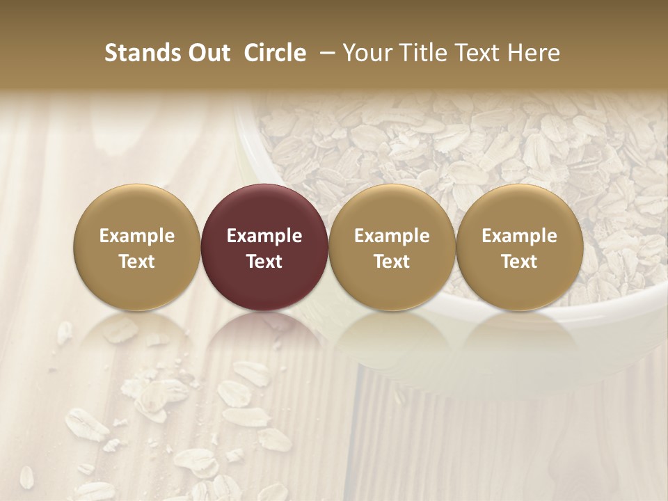 Wooden Dinner Dieting PowerPoint Template