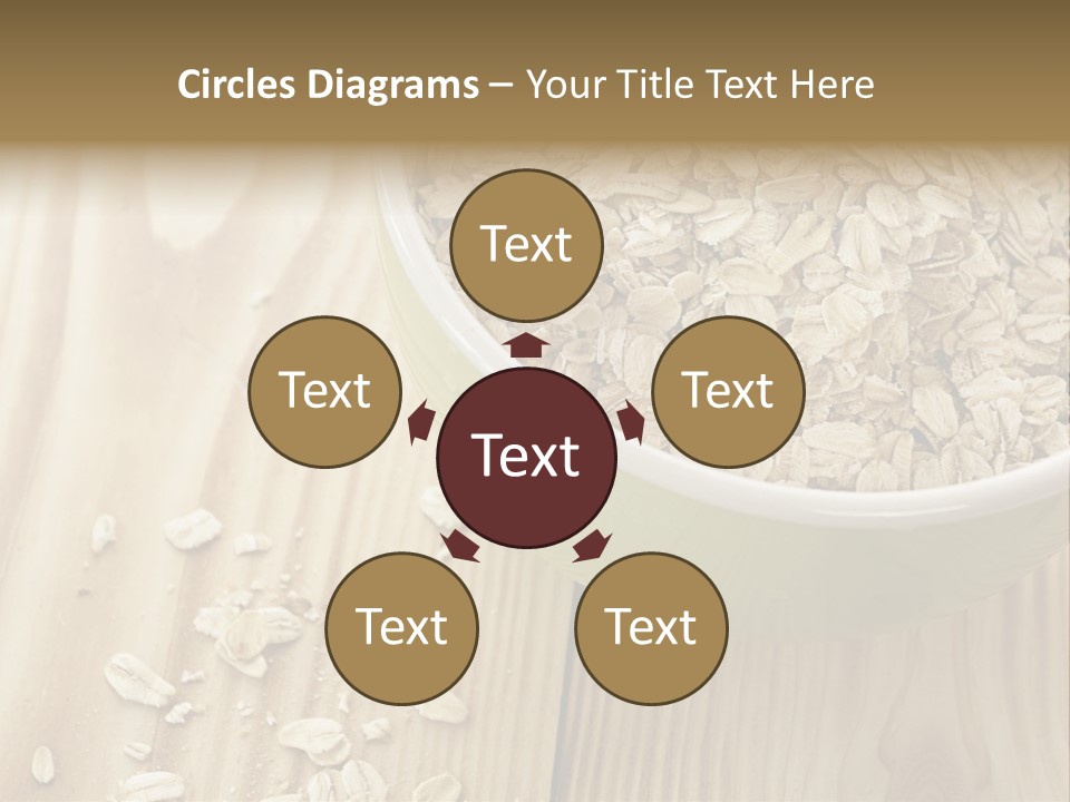 Wooden Dinner Dieting PowerPoint Template