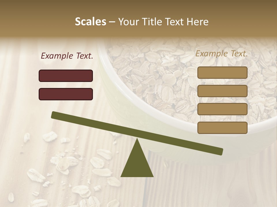 Wooden Dinner Dieting PowerPoint Template