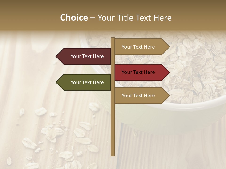 Wooden Dinner Dieting PowerPoint Template