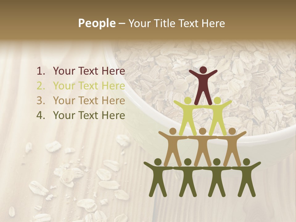 Wooden Dinner Dieting PowerPoint Template