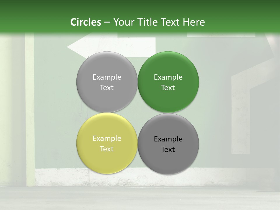 A Man Walking Down A Street Next To A Green Wall PowerPoint Template