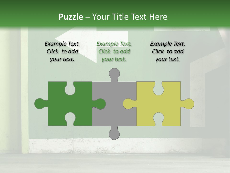 A Man Walking Down A Street Next To A Green Wall PowerPoint Template