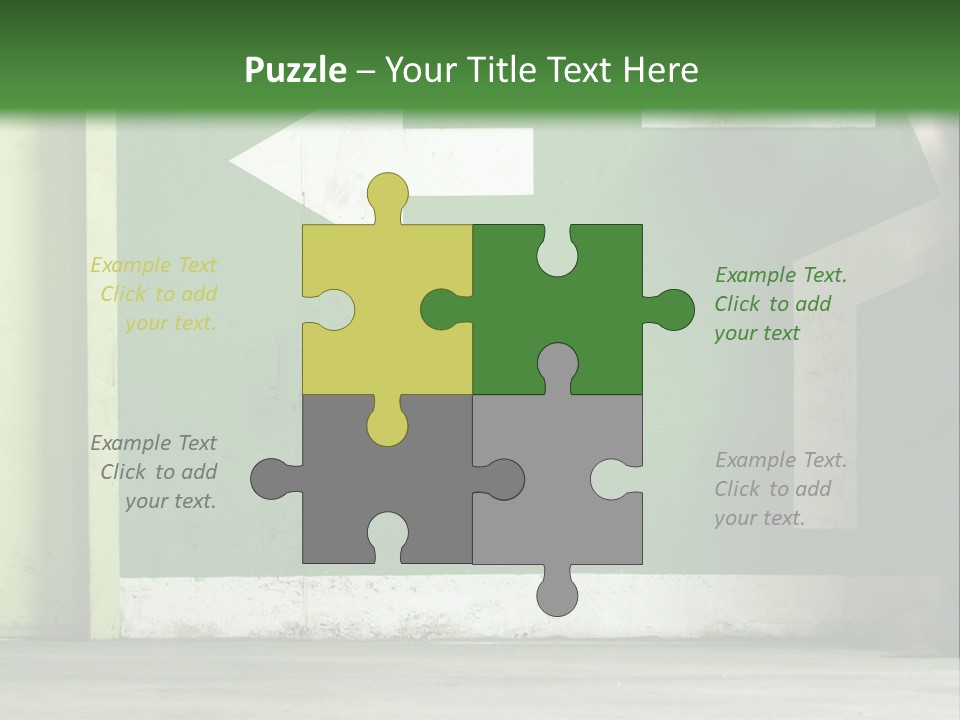 A Man Walking Down A Street Next To A Green Wall PowerPoint Template