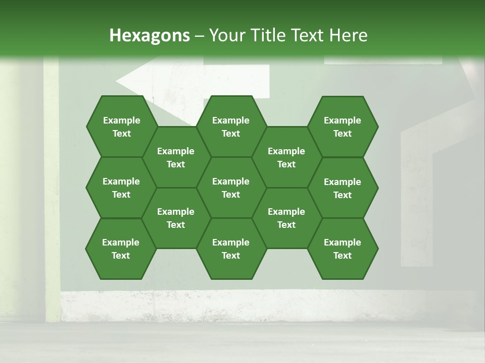 A Man Walking Down A Street Next To A Green Wall PowerPoint Template