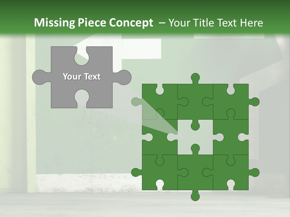 A Man Walking Down A Street Next To A Green Wall PowerPoint Template