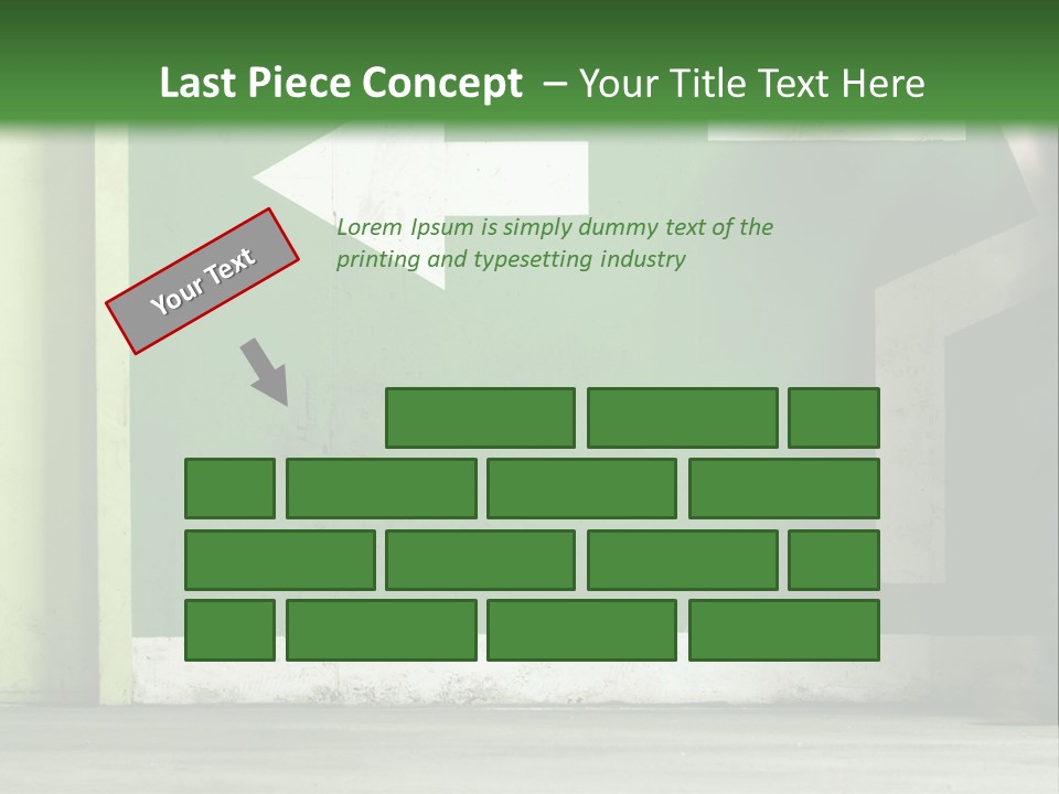 A Man Walking Down A Street Next To A Green Wall PowerPoint Template