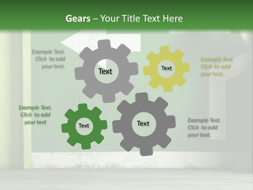 A Man Walking Down A Street Next To A Green Wall PowerPoint Template