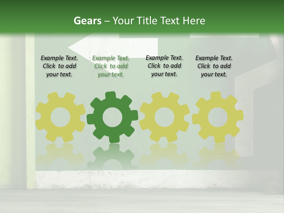 A Man Walking Down A Street Next To A Green Wall PowerPoint Template