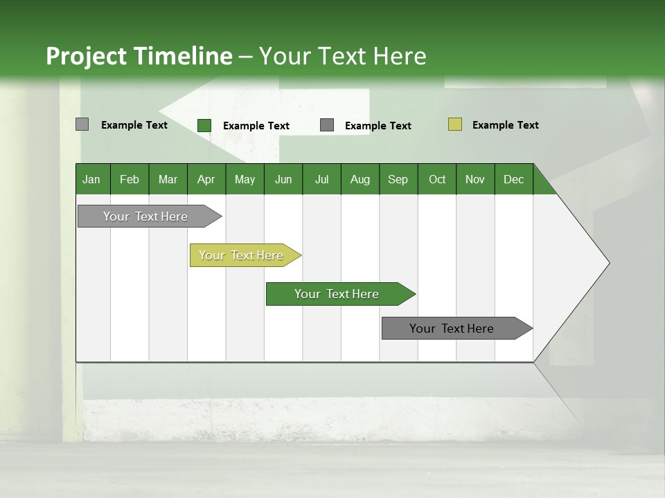 A Man Walking Down A Street Next To A Green Wall PowerPoint Template