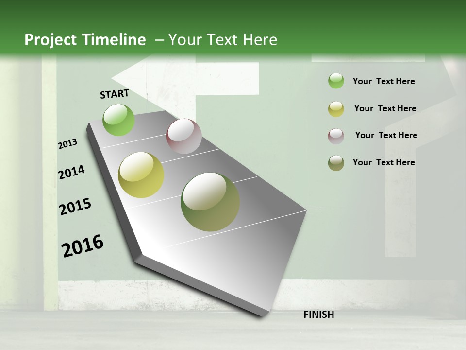 A Man Walking Down A Street Next To A Green Wall PowerPoint Template