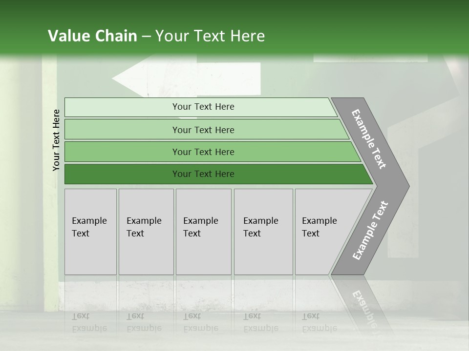A Man Walking Down A Street Next To A Green Wall PowerPoint Template
