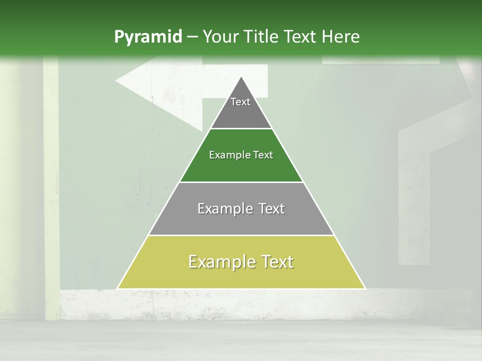 A Man Walking Down A Street Next To A Green Wall PowerPoint Template