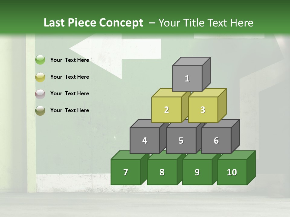 A Man Walking Down A Street Next To A Green Wall PowerPoint Template