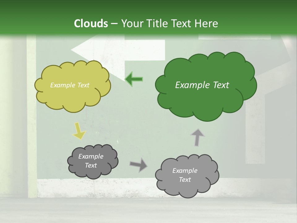 A Man Walking Down A Street Next To A Green Wall PowerPoint Template