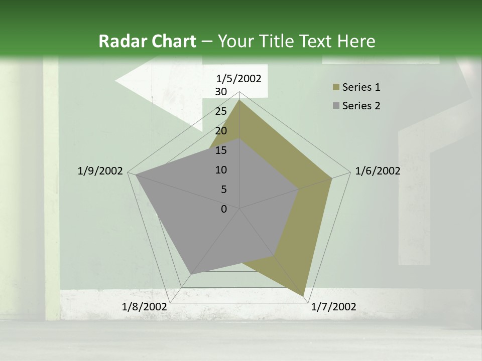 A Man Walking Down A Street Next To A Green Wall PowerPoint Template