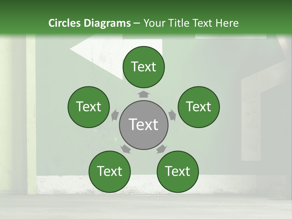 A Man Walking Down A Street Next To A Green Wall PowerPoint Template