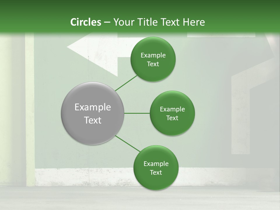 A Man Walking Down A Street Next To A Green Wall PowerPoint Template