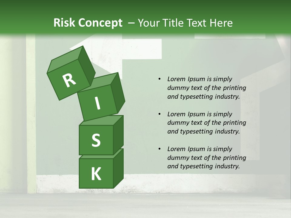 A Man Walking Down A Street Next To A Green Wall PowerPoint Template