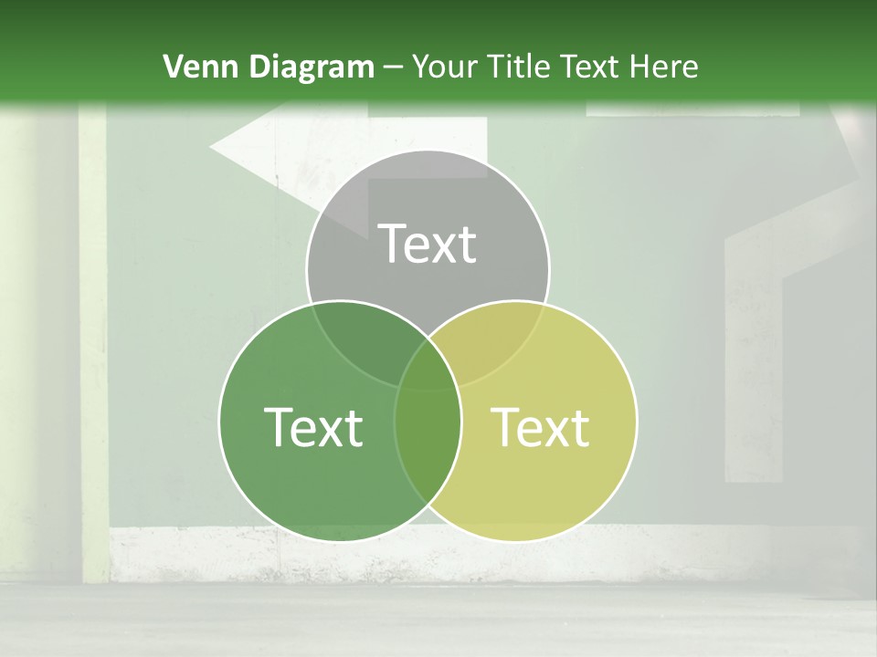 A Man Walking Down A Street Next To A Green Wall PowerPoint Template