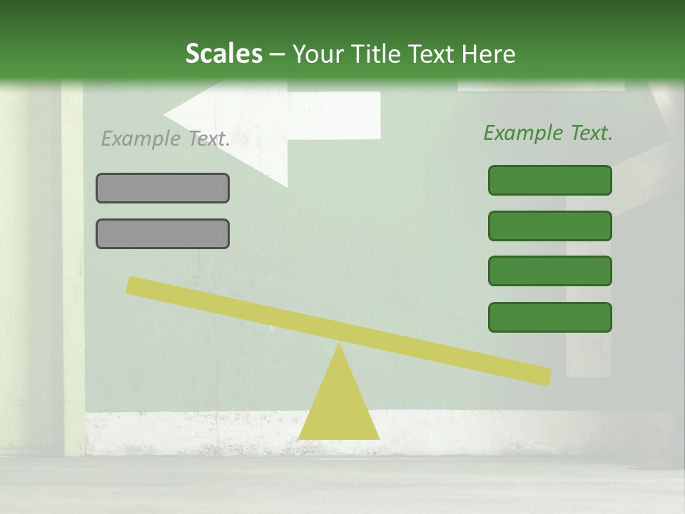 A Man Walking Down A Street Next To A Green Wall PowerPoint Template