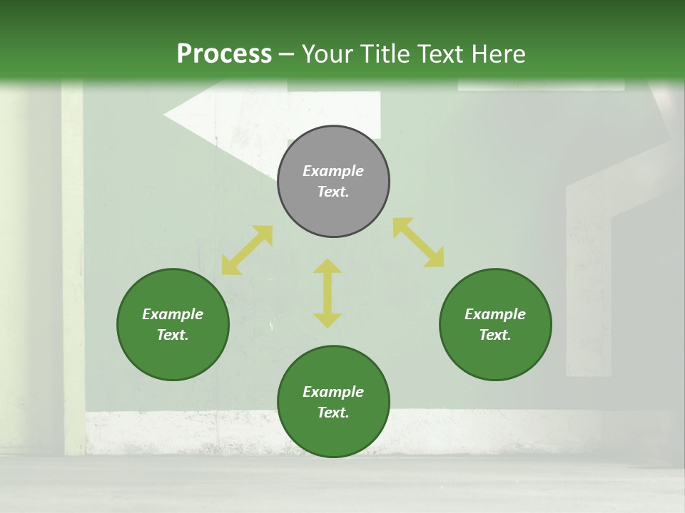 A Man Walking Down A Street Next To A Green Wall PowerPoint Template