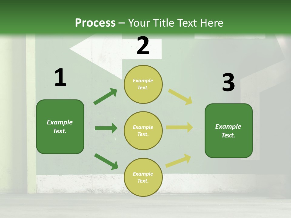 A Man Walking Down A Street Next To A Green Wall PowerPoint Template