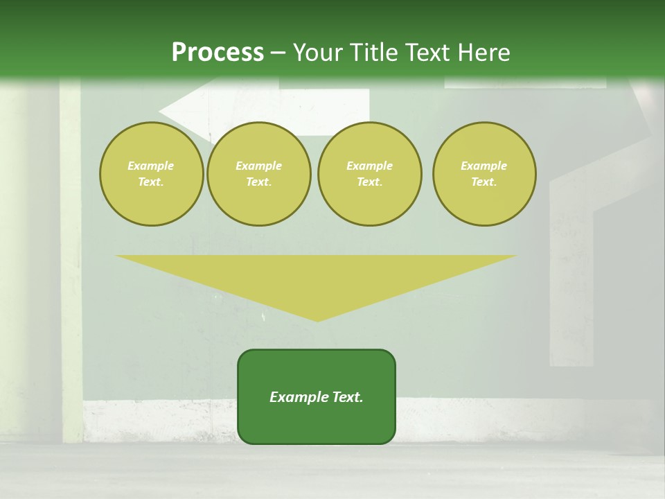 A Man Walking Down A Street Next To A Green Wall PowerPoint Template