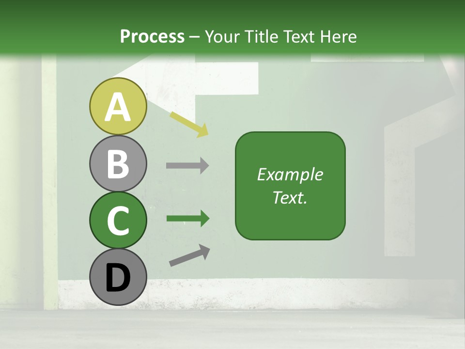 A Man Walking Down A Street Next To A Green Wall PowerPoint Template