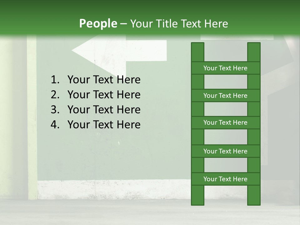 A Man Walking Down A Street Next To A Green Wall PowerPoint Template