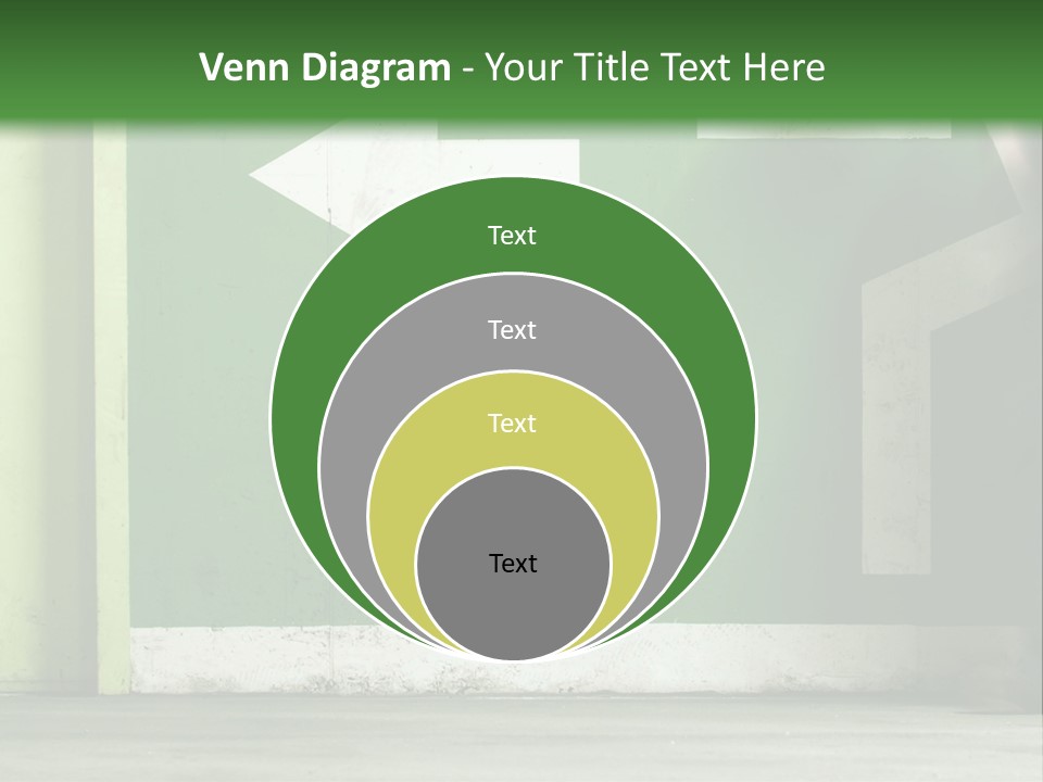 A Man Walking Down A Street Next To A Green Wall PowerPoint Template