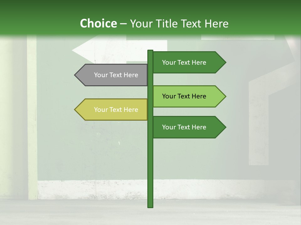 A Man Walking Down A Street Next To A Green Wall PowerPoint Template