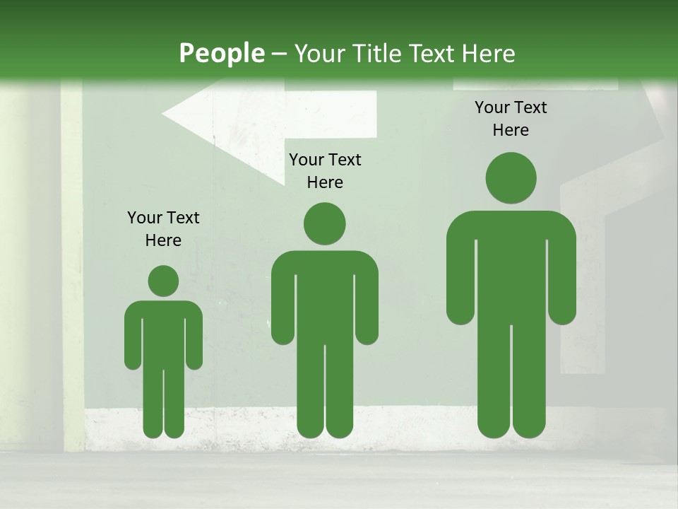 A Man Walking Down A Street Next To A Green Wall PowerPoint Template