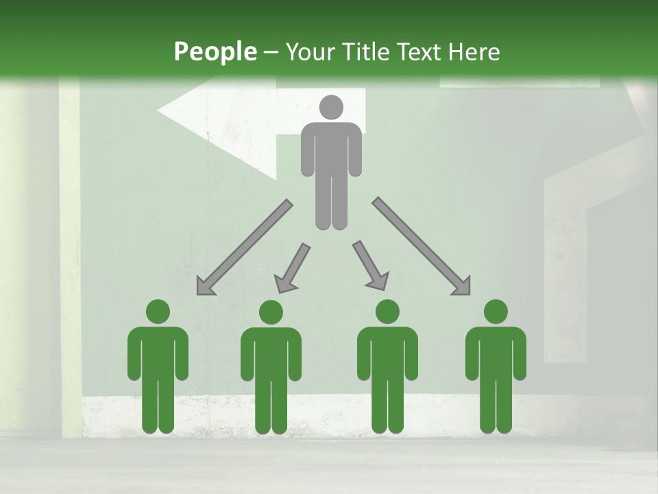 A Man Walking Down A Street Next To A Green Wall PowerPoint Template