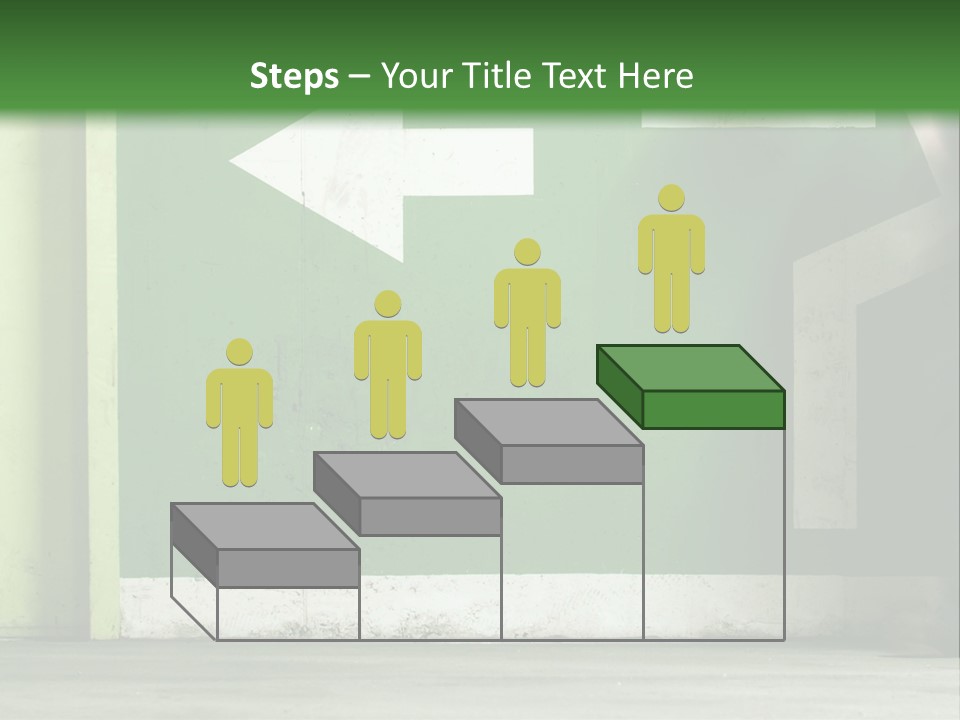 A Man Walking Down A Street Next To A Green Wall PowerPoint Template