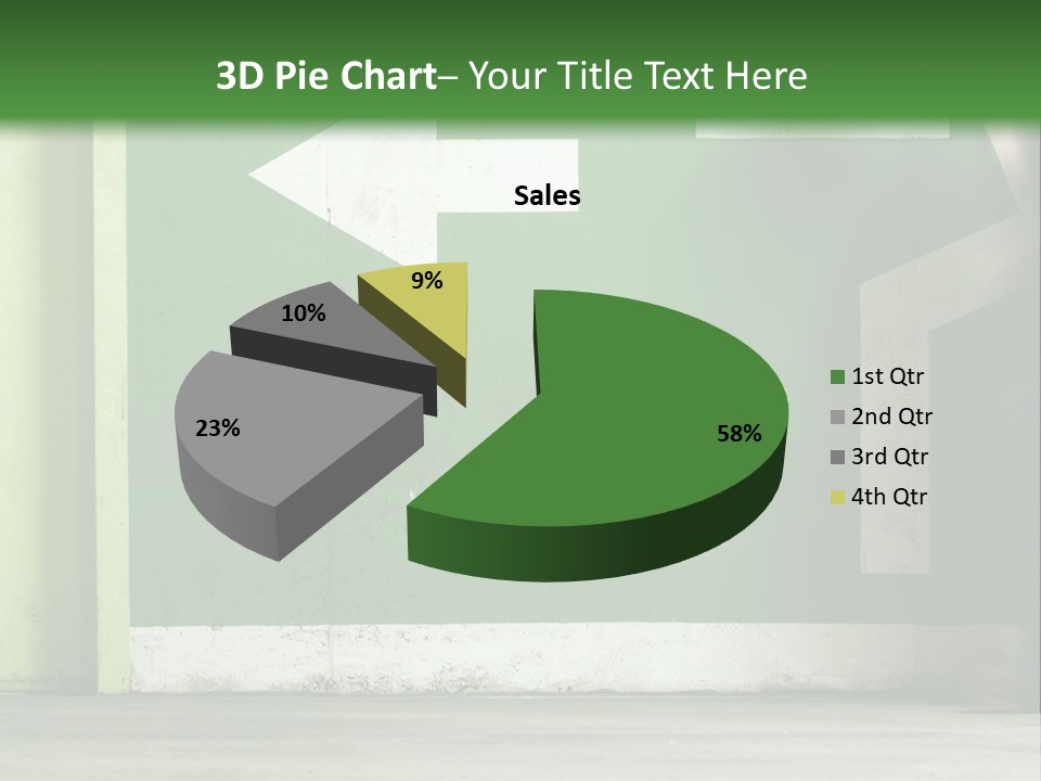 A Man Walking Down A Street Next To A Green Wall PowerPoint Template