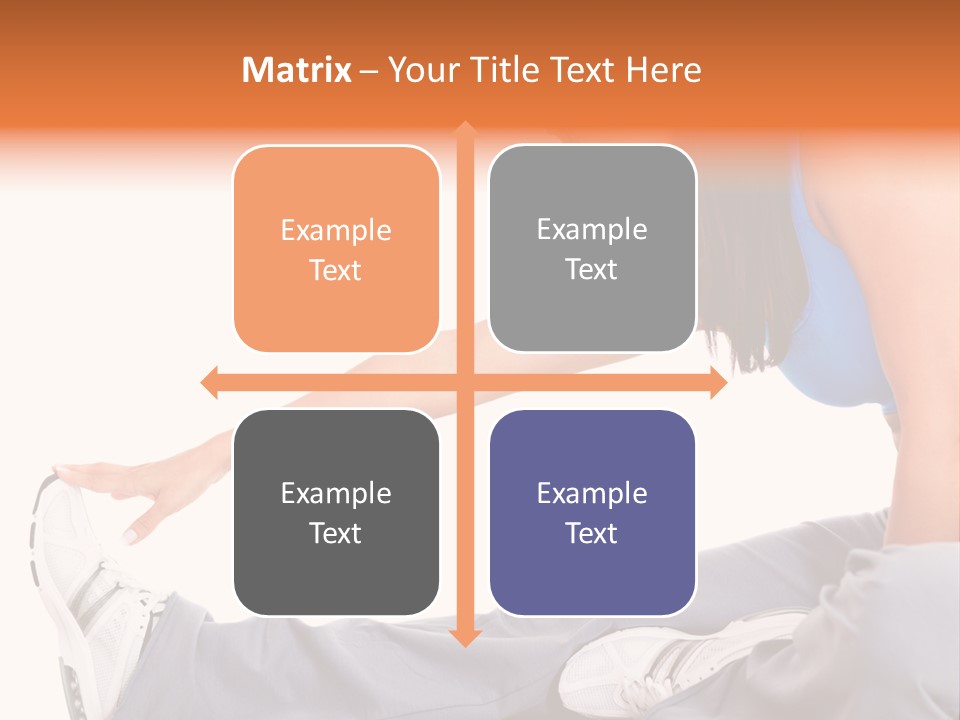 A Woman In A Blue Top Is Doing A Yoga Pose PowerPoint Template