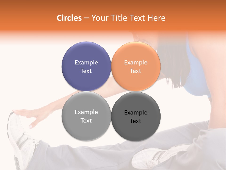 A Woman In A Blue Top Is Doing A Yoga Pose PowerPoint Template