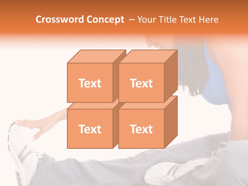 A Woman In A Blue Top Is Doing A Yoga Pose PowerPoint Template