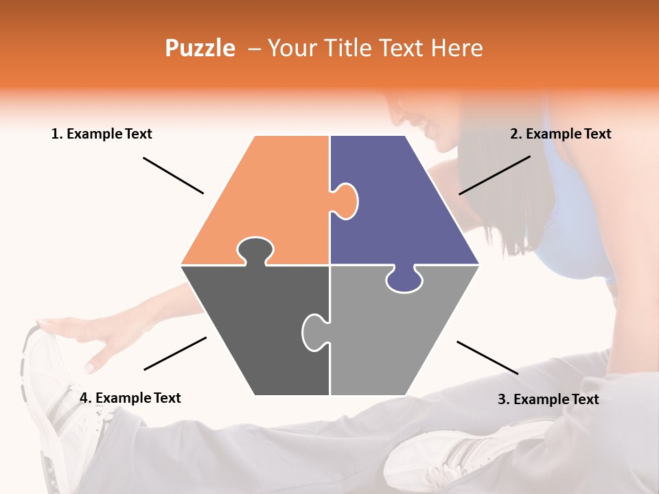 A Woman In A Blue Top Is Doing A Yoga Pose PowerPoint Template