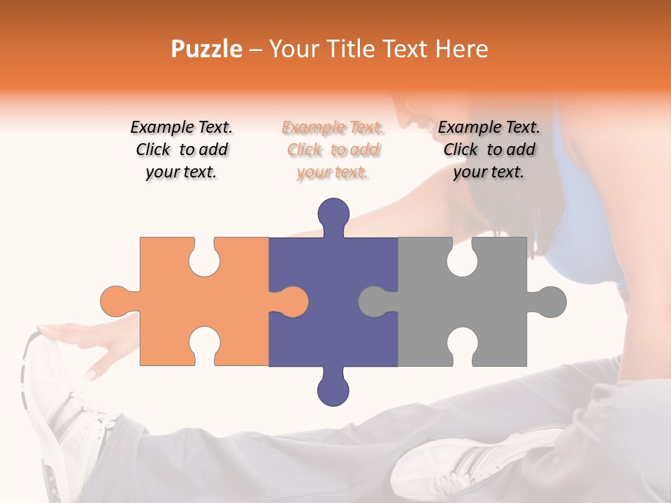 A Woman In A Blue Top Is Doing A Yoga Pose PowerPoint Template