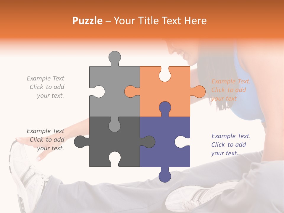 A Woman In A Blue Top Is Doing A Yoga Pose PowerPoint Template